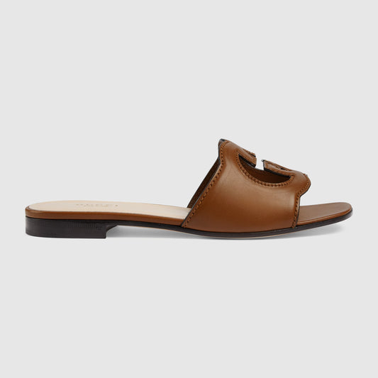 WOMEN'S SLIDE SANDAL WITH INTERLOCKING G